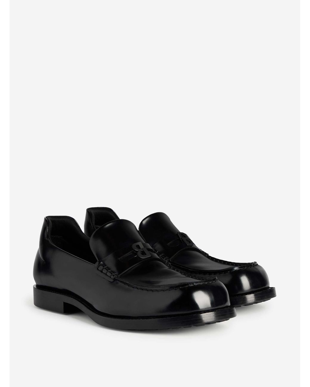 Balenciaga Black Comfy Leather Loafers for men