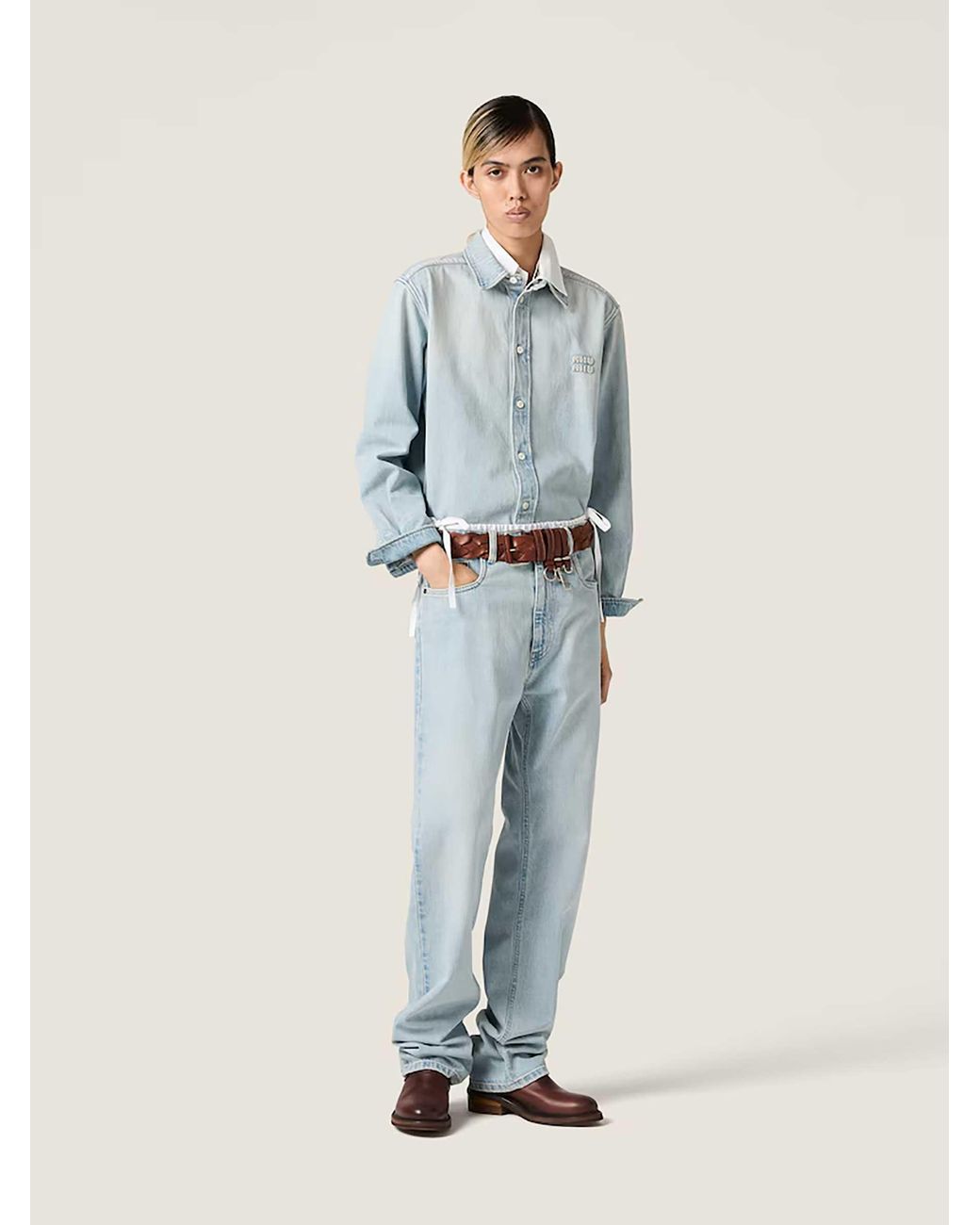Miu Miu Blue Straight Jeans
