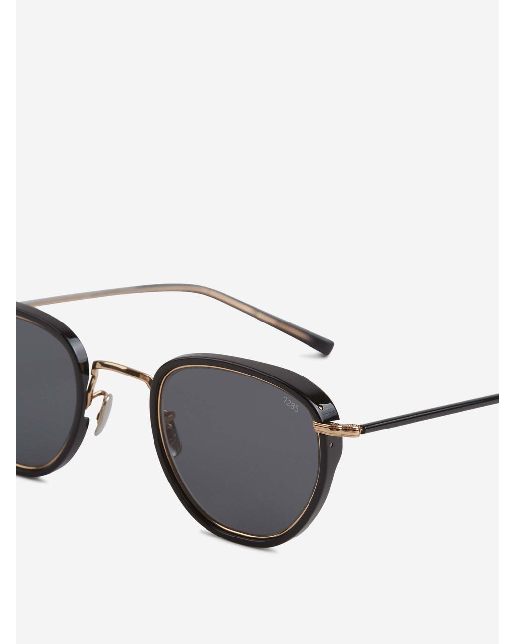 Eyevan 7285 Black Round Sunglasses for men