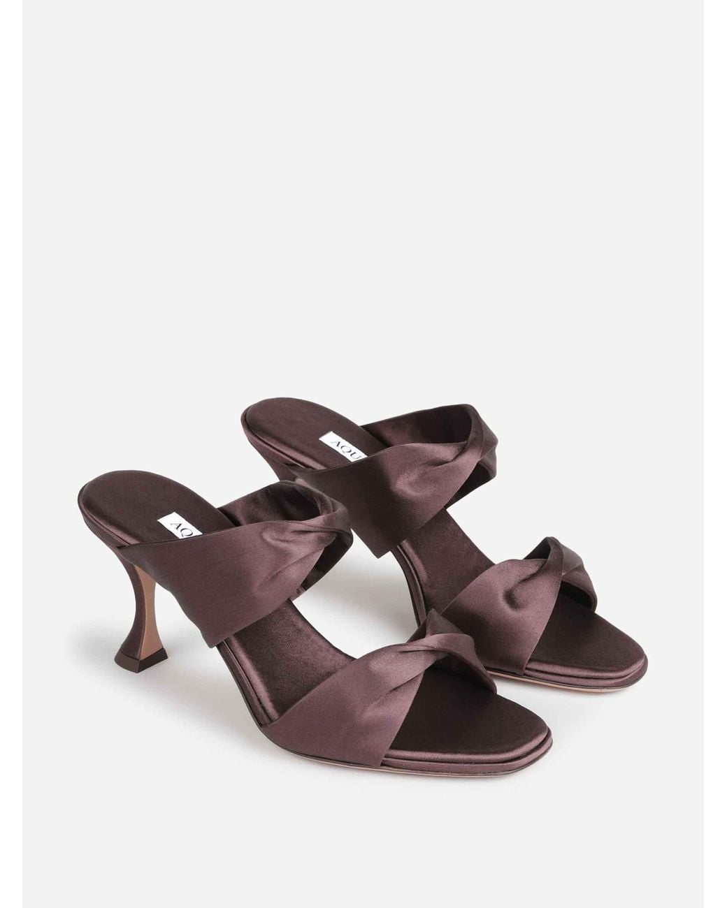 Aquazzura Brown Twist 75 Sandals
