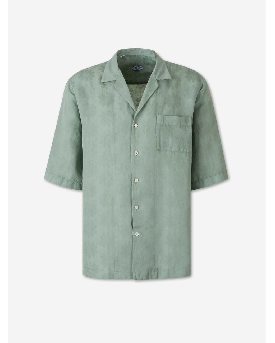 Vincenzo Di Ruggiero Green Linen Casual Shirt for men