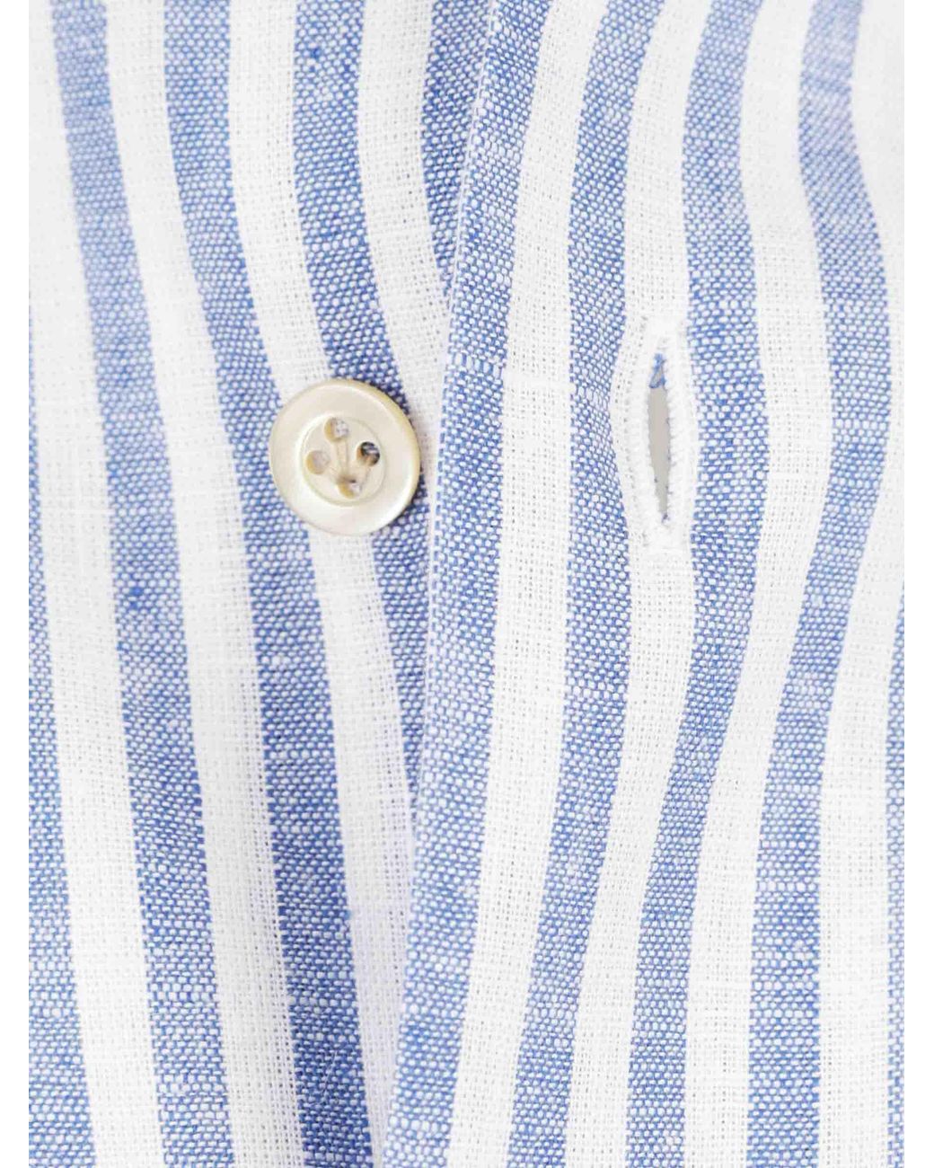 Santa Eulalia Blue Striped Shirt for men