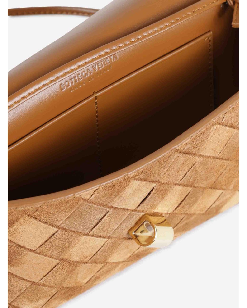 Bottega Veneta Natural Andiamo Pouch Bag