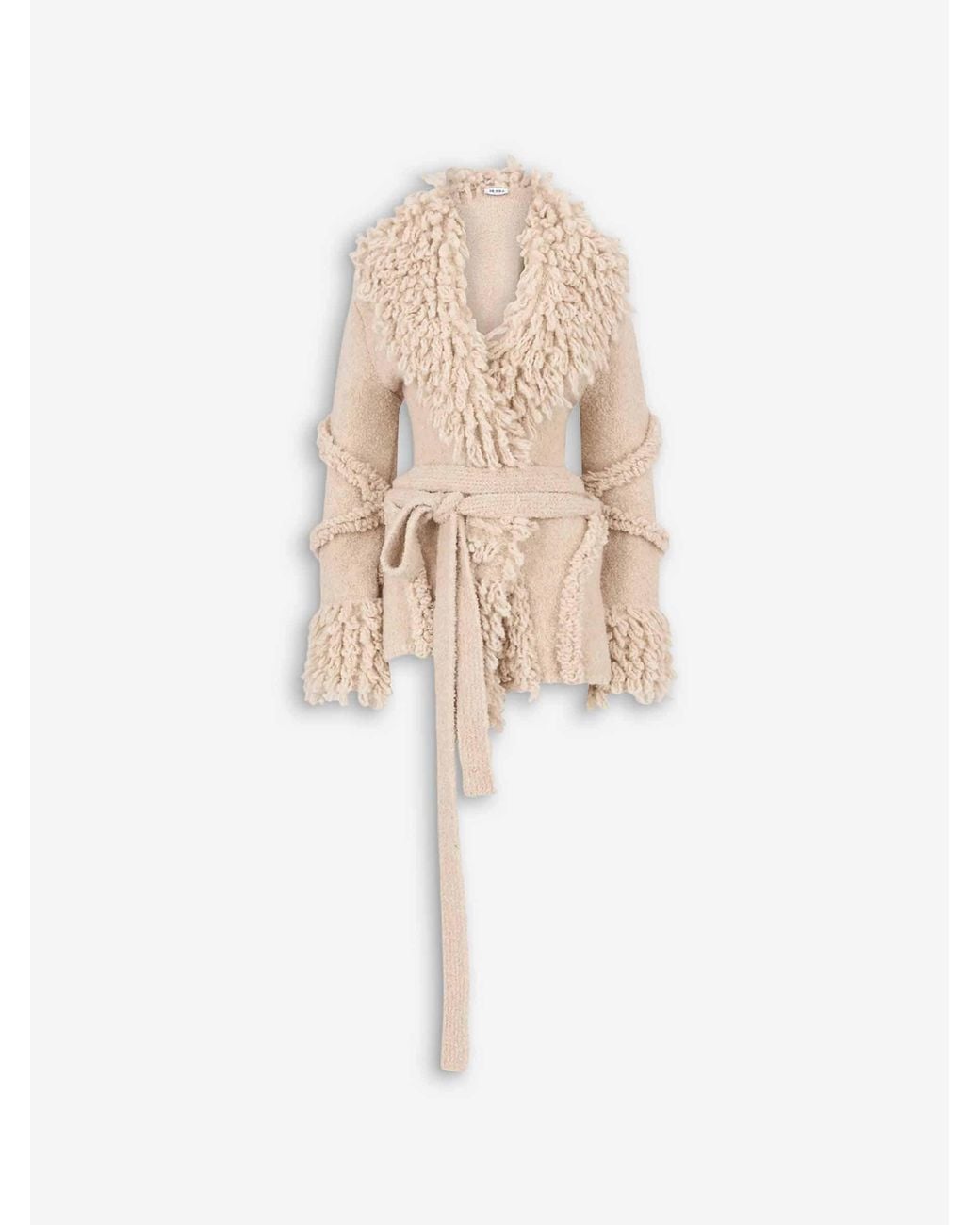 The Attico White Wool Cross Cardigan