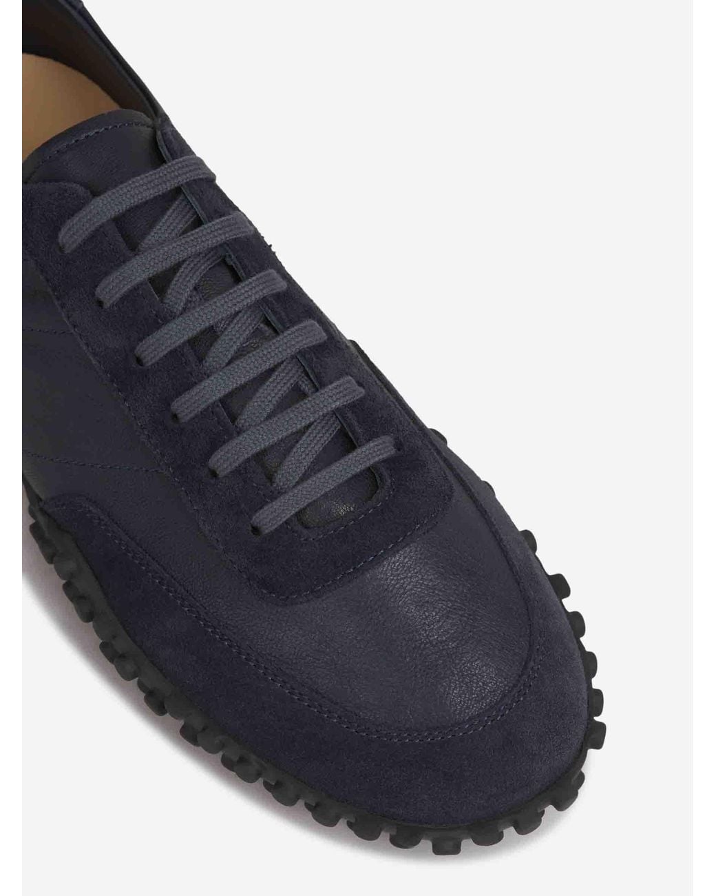 Common Projects Blue Leather-Panelled Studded-Sole Sneakers for men