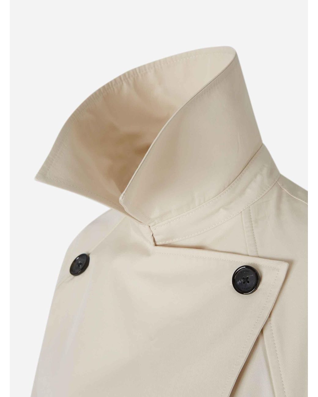 Totême Natural Cotton Crossover Trench Coat