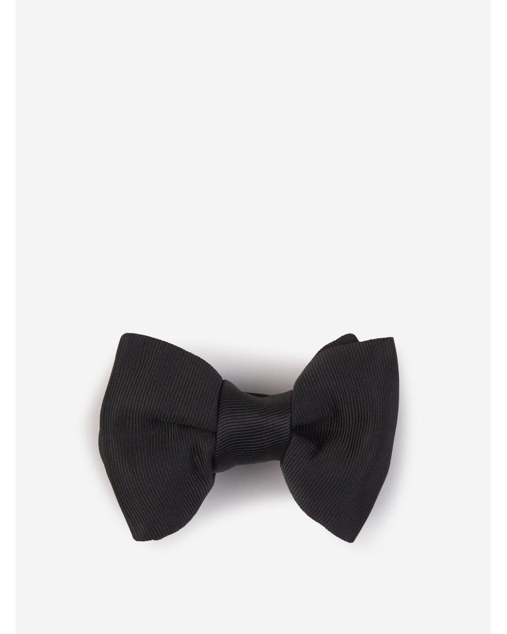 Tom Ford Black Silk Ottoman Bow Tie for men