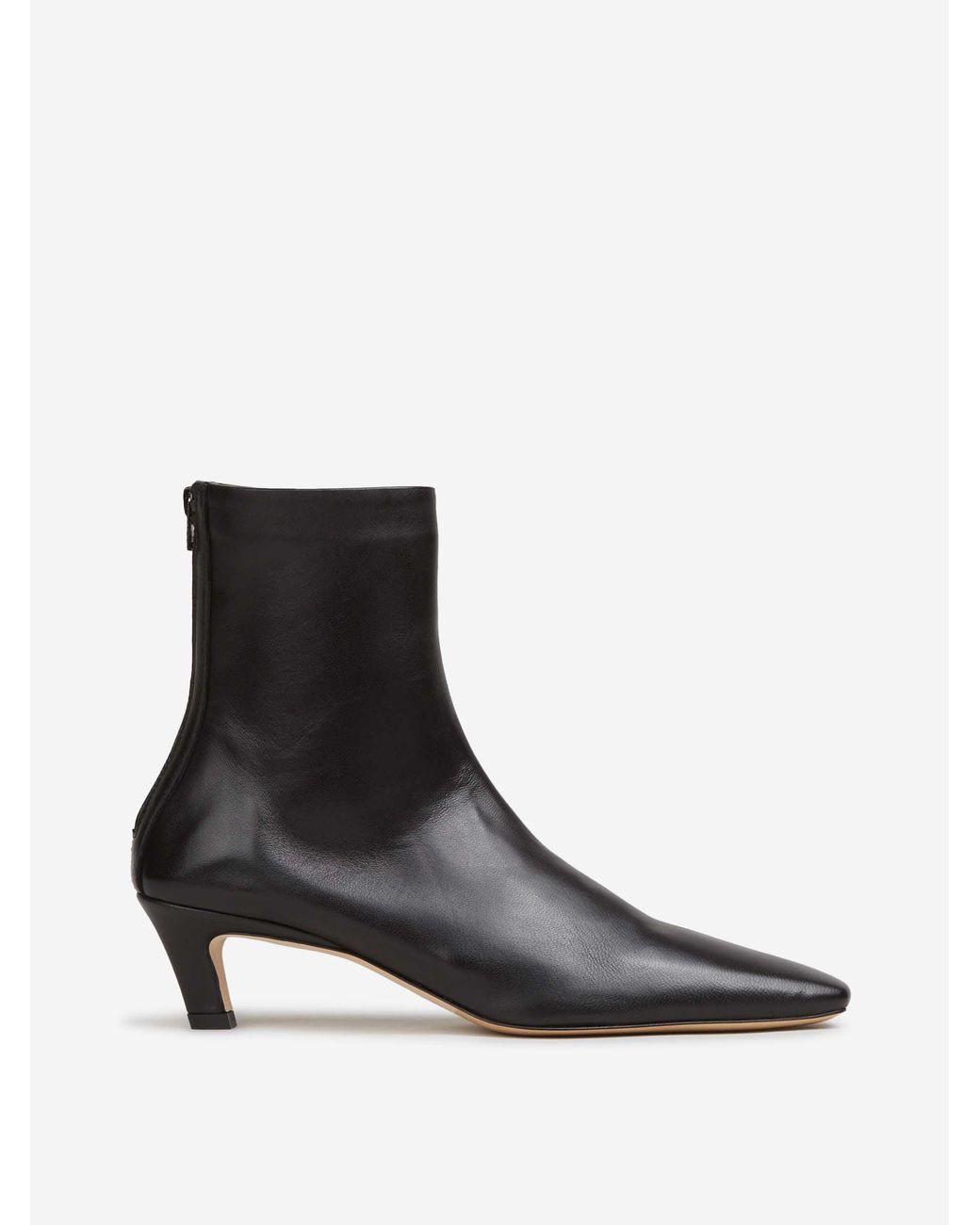 Totême White Leather Heeled Ankle Boots