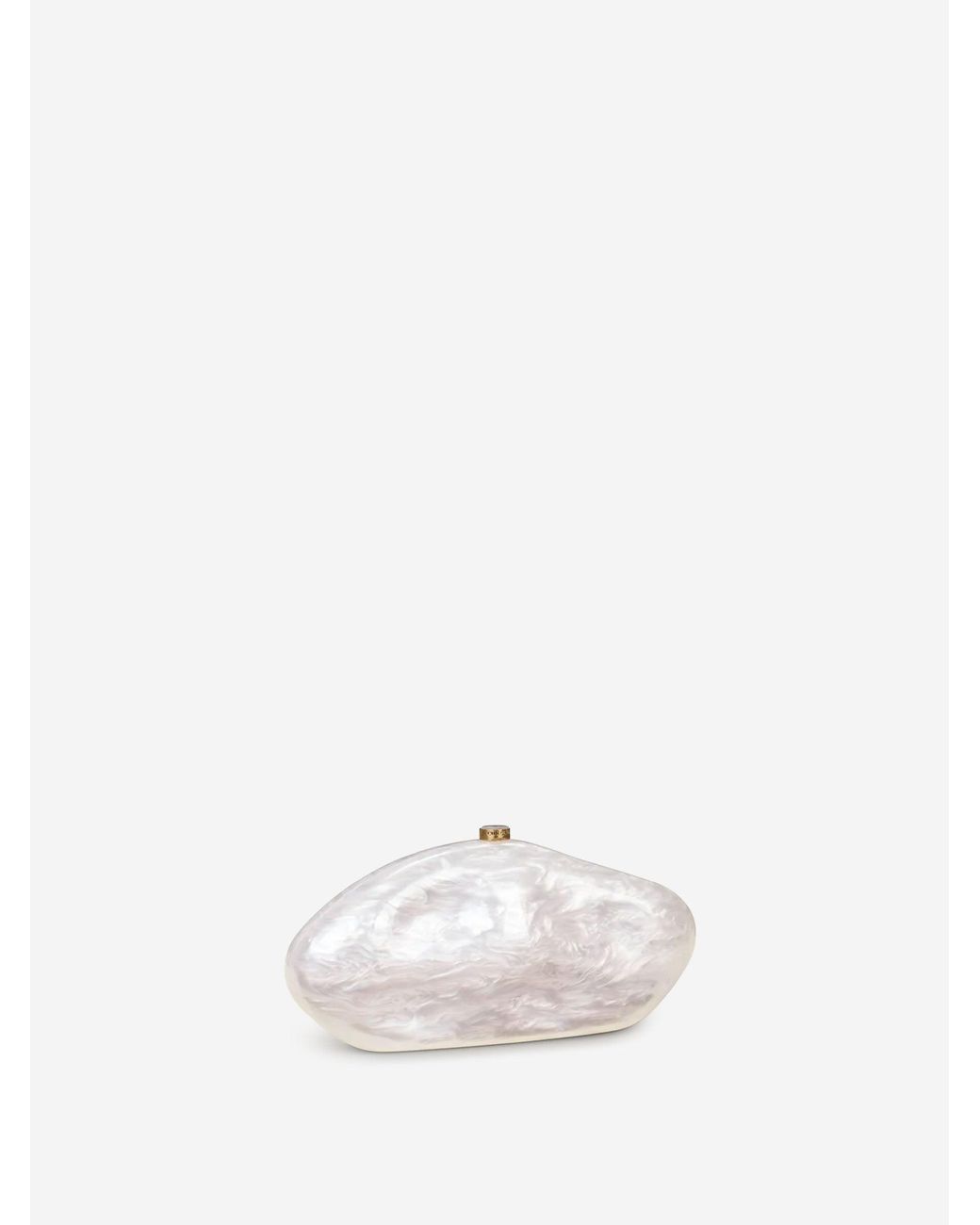 Cult Gaia White Caldera Clutch Bag
