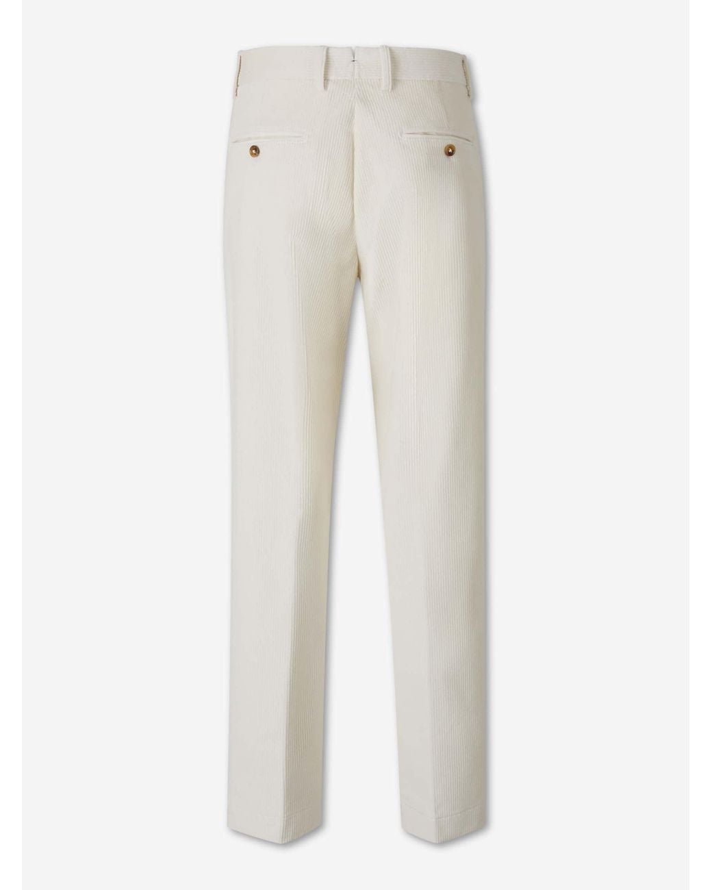 Berwich White Negroni Ff Pants for men