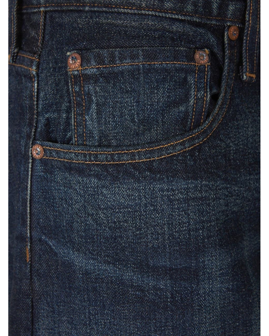 Agolde Blue Cotton Straight Leg Jeans for men