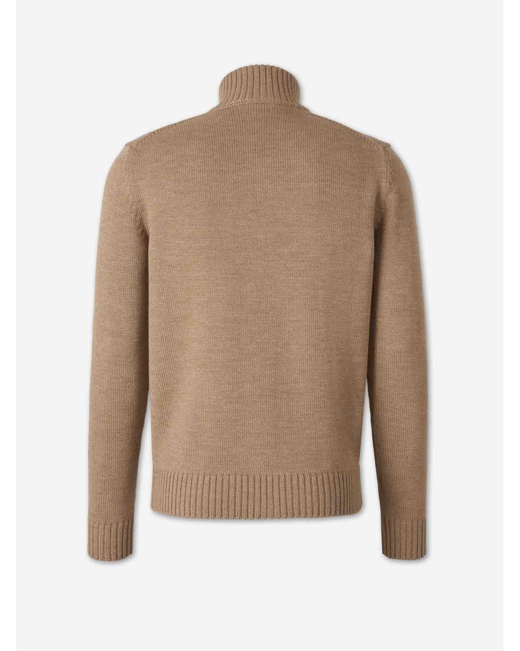 Zanone Natural Wool Knit Cardigan for men
