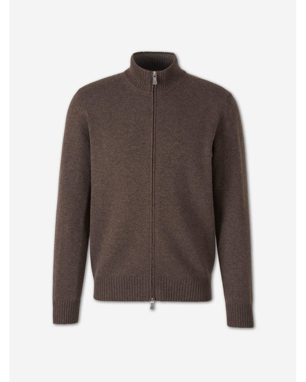 Santa Eulalia Brown High Neck Cardigan for men