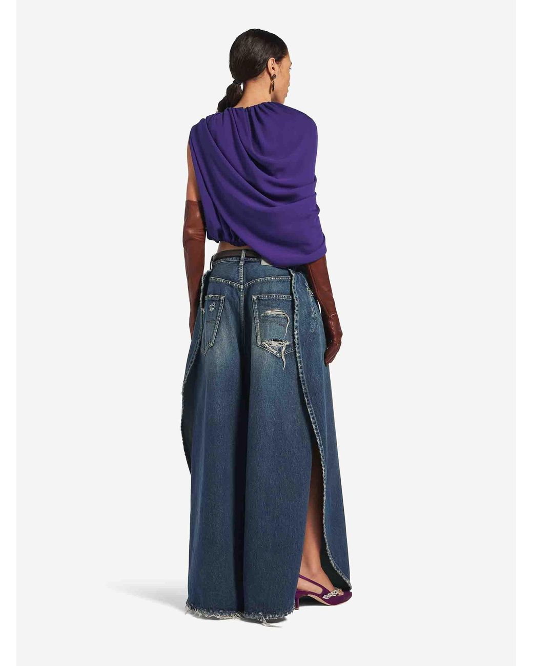 Balenciaga Purple Cape Top