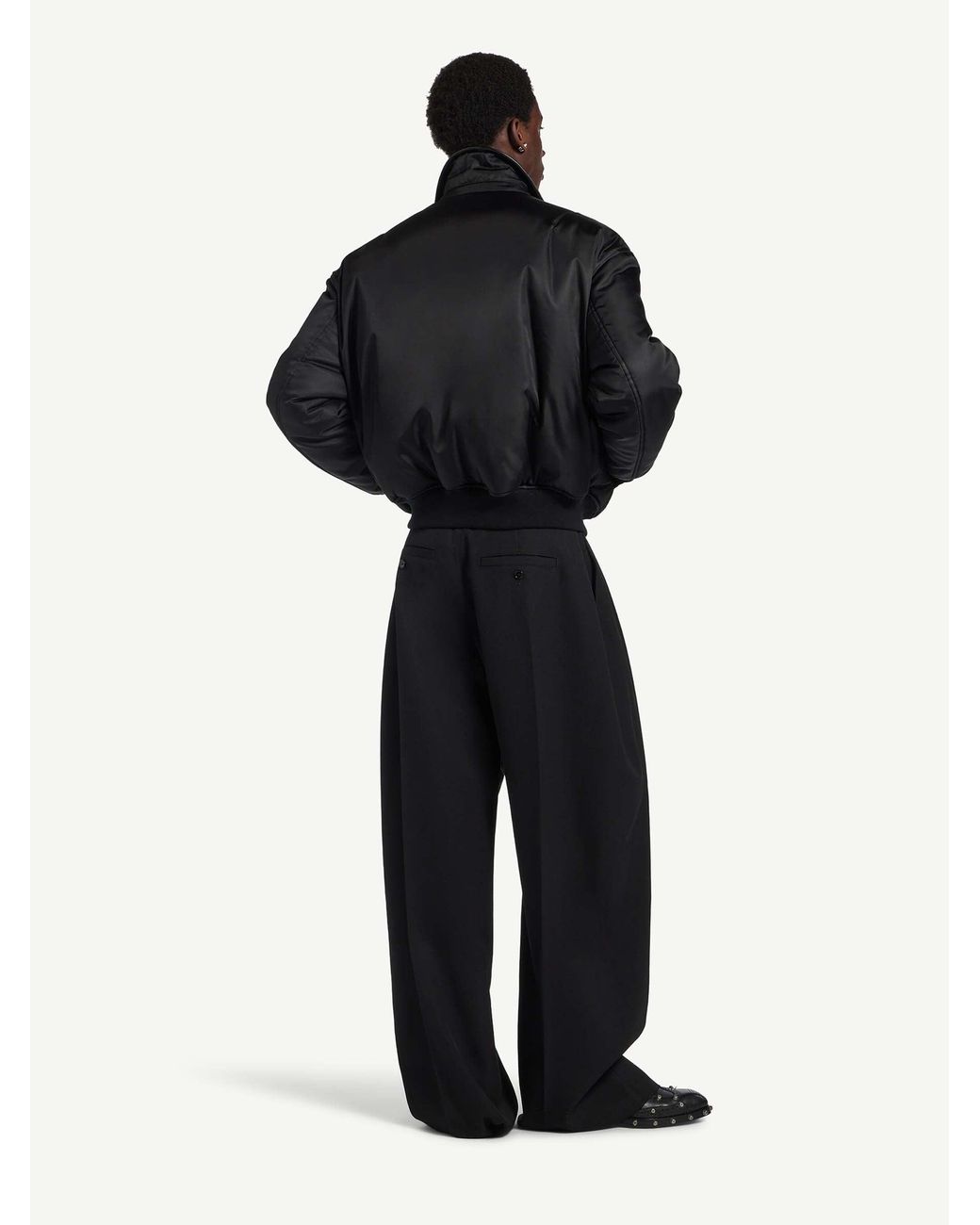 Balenciaga Black Cocoon Bomber Jackets for men