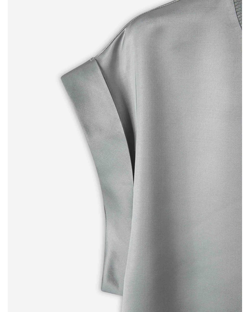 Peserico Gray Satin T-Shirt