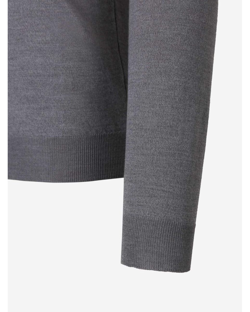 Zanone Gray Wool Knitted Sweater for men