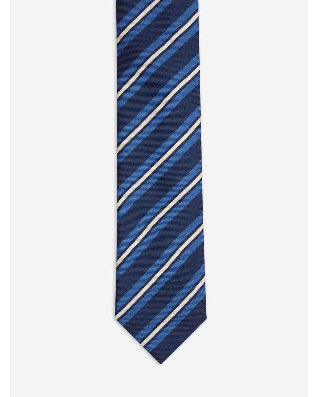 Santa Eulalia Blue Striped Silk Tie for men