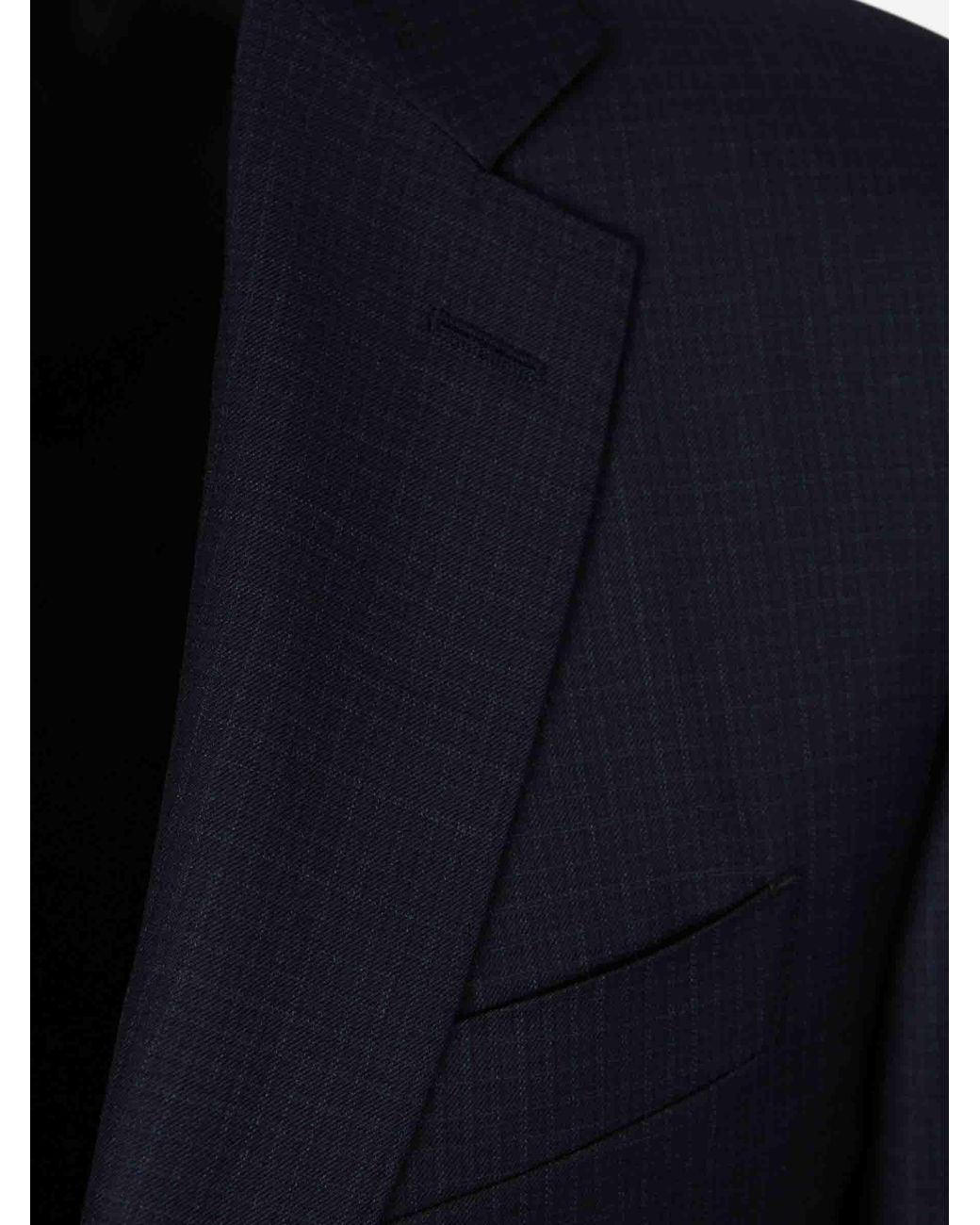Canali Blue Straight Wool Suit for men