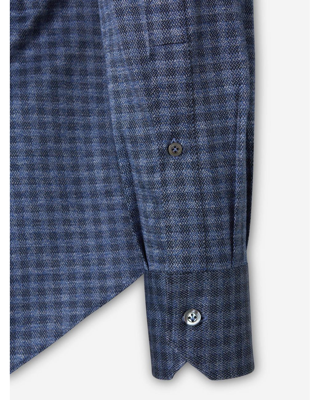 Fray Blue Cotton Plaid Shirt for men