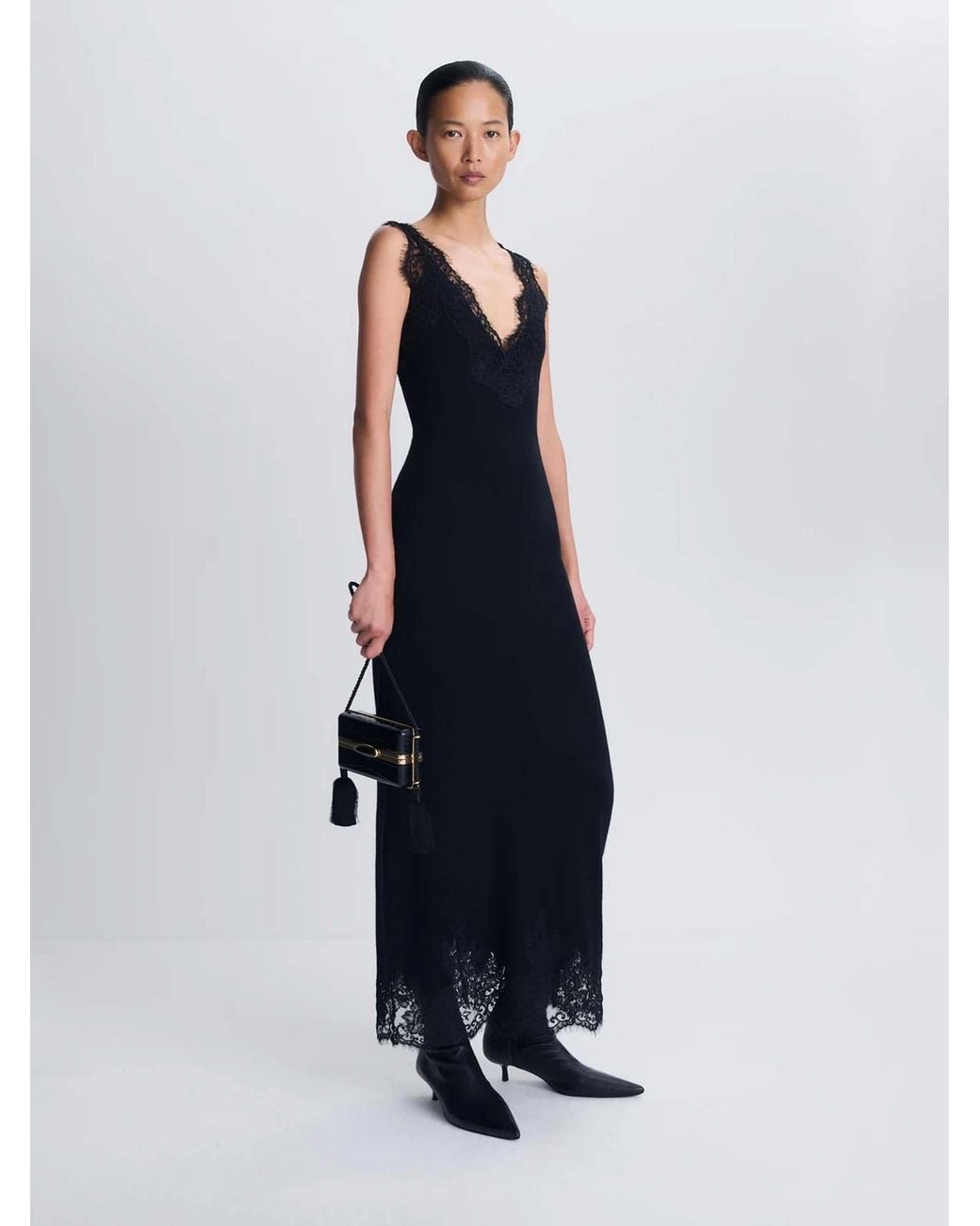 Jonathan Simkhai Black Cashmere Slip Dress