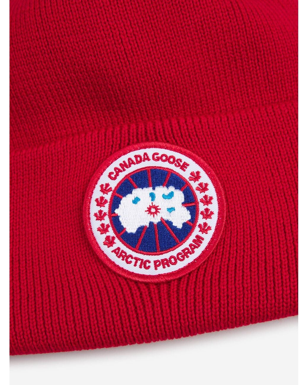 Canada Goose Red Arctic Wool Hat for men