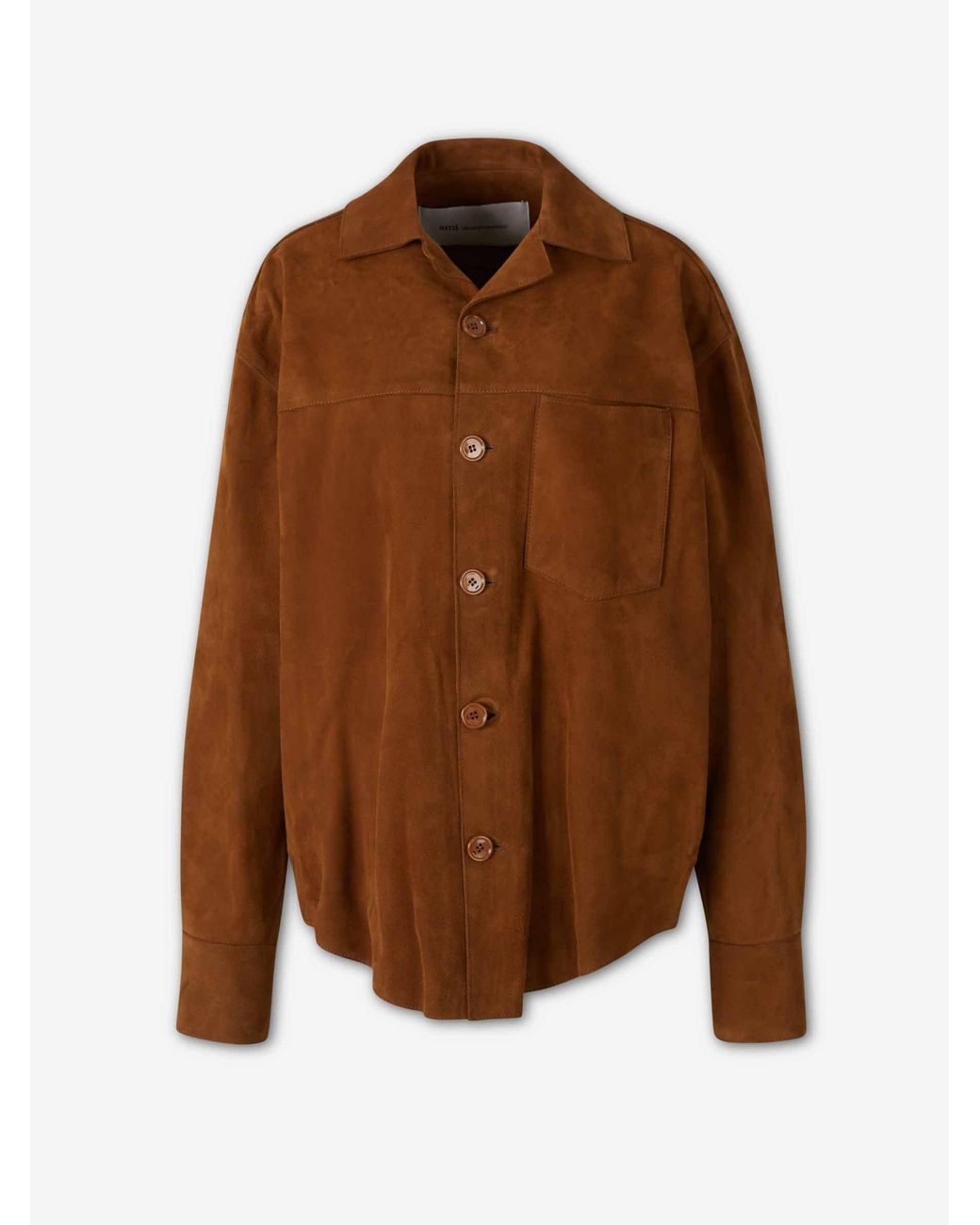 AMI Brown Suede Leather Jacket
