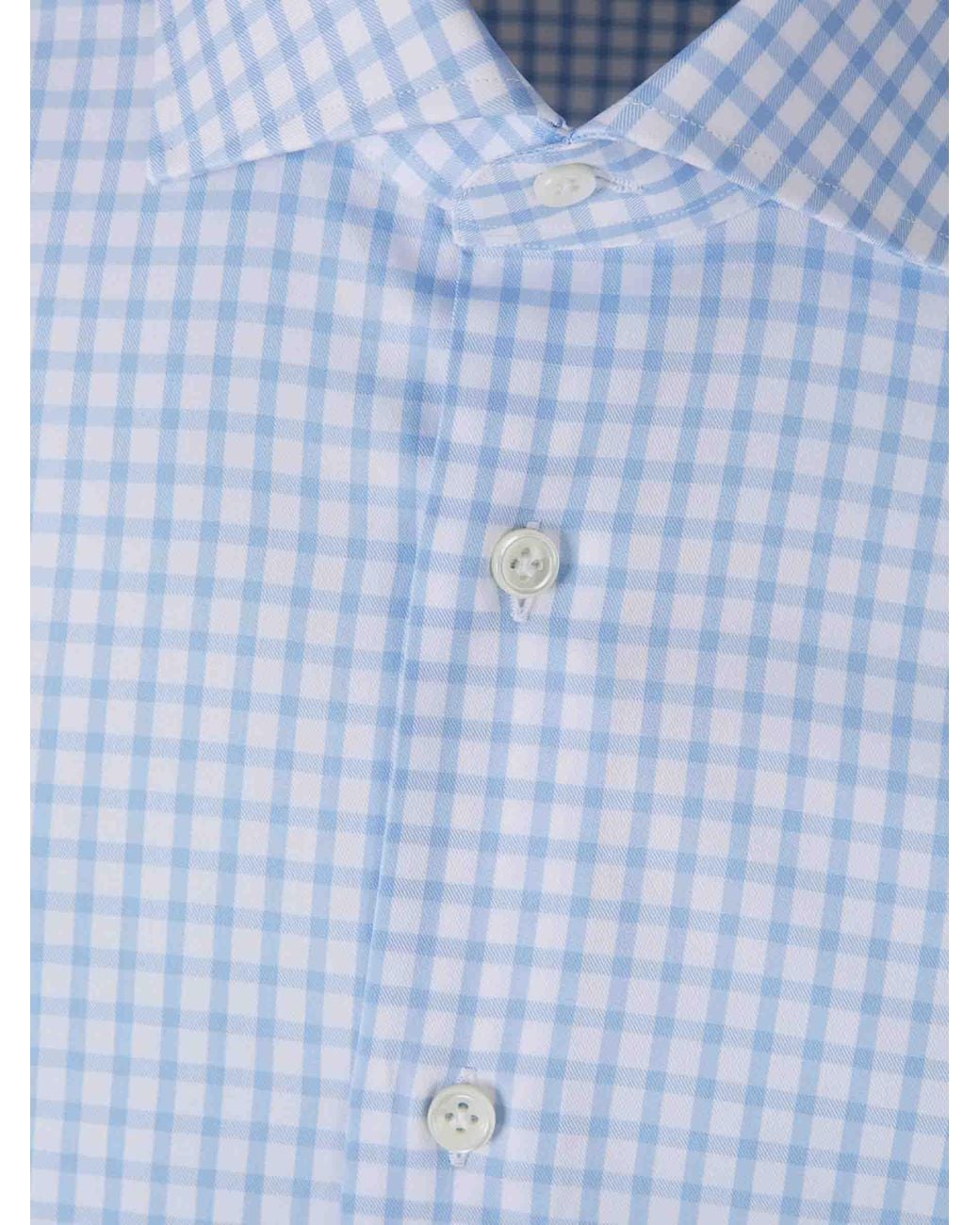 Santa Eulalia Blue Checkered Shirt for men