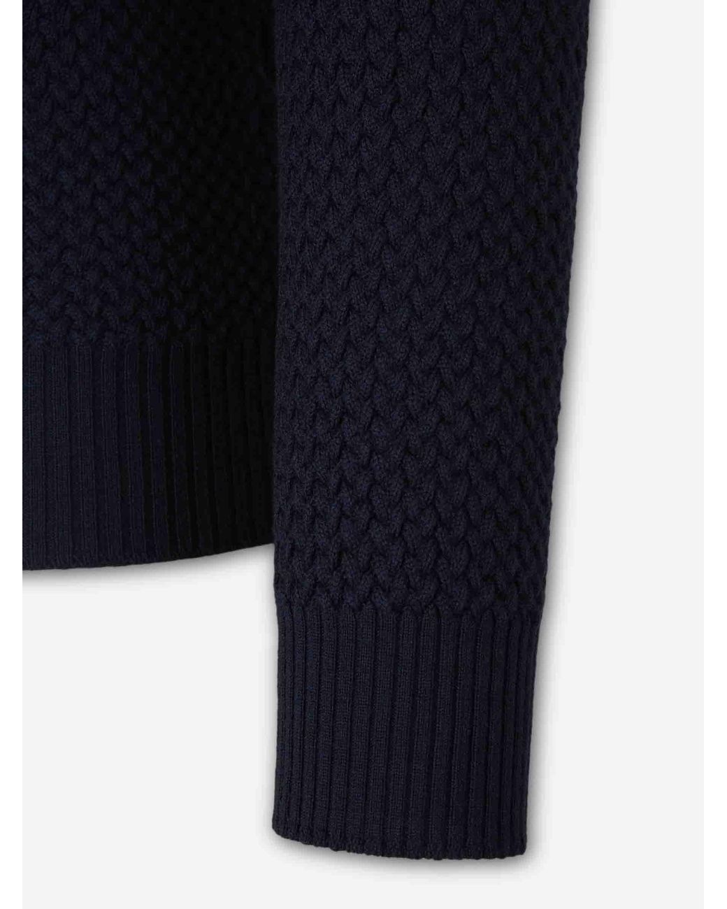 Santa Eulalia Blue Braided Effect Sweater for men