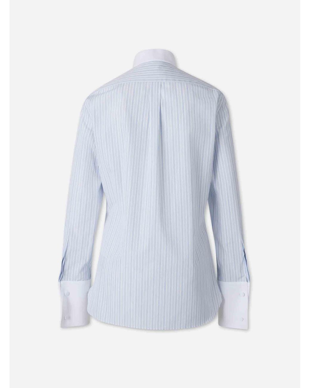 Tom Ford Blue Contrasting Tuxedo Shirt