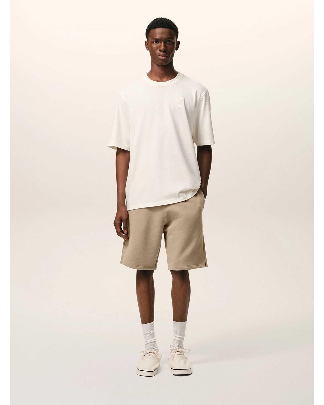 AMI Black Sport Bermuda Shorts for men
