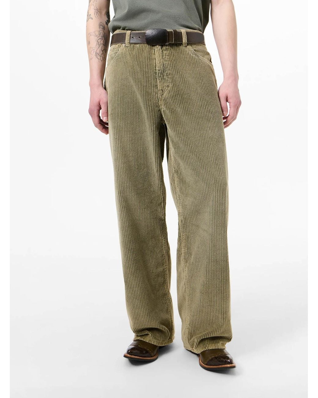 Our Legacy White Wide Corduroy Trousers for men