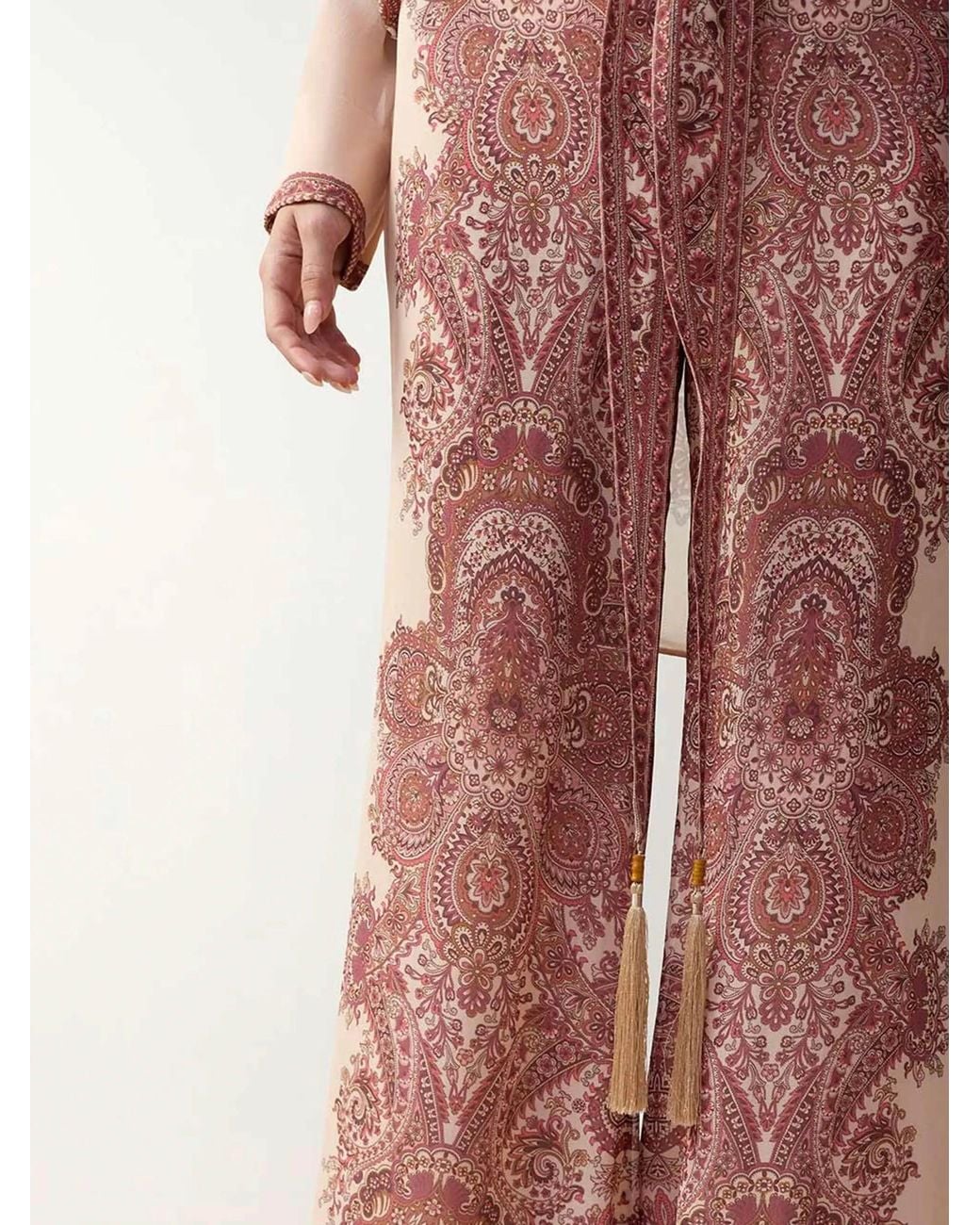 Zimmermann Pink Printed Casual Pants