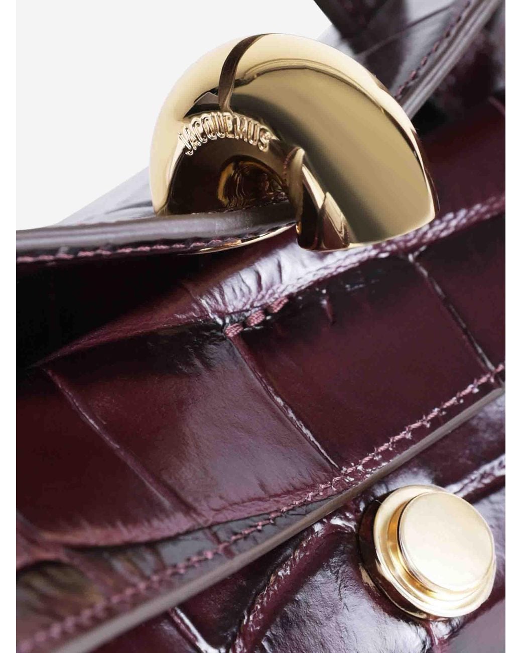 Jacquemus Purple Le Small Valérie Crocodile Bag