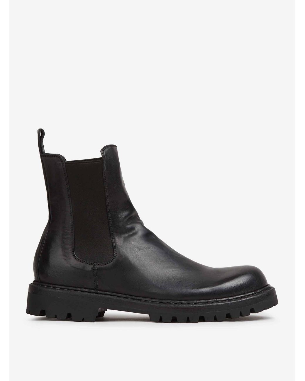 Officine Creative Black Chelsea Boots Leather for men