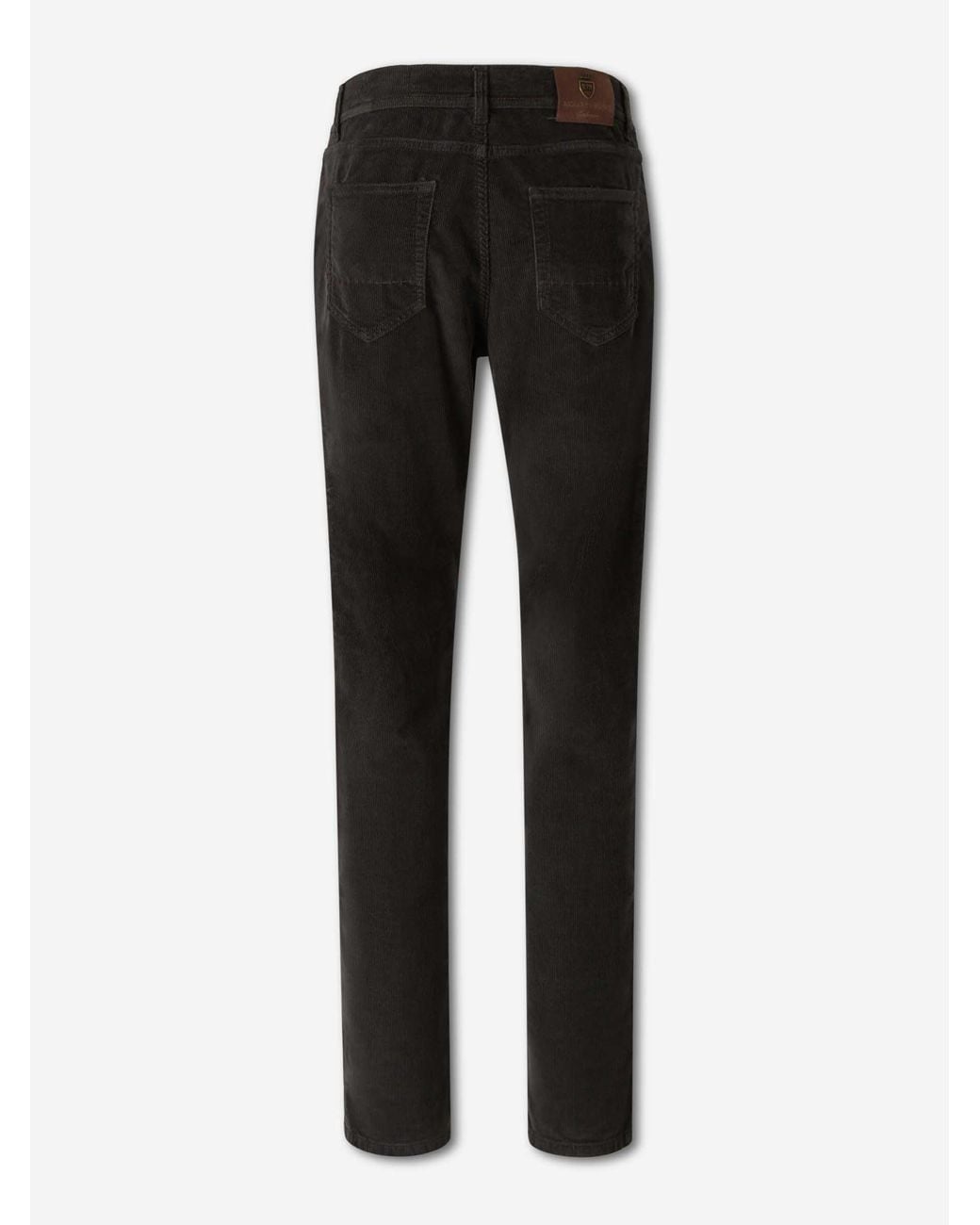 richard j. brown Black Cotton Corduroy Trousers for men