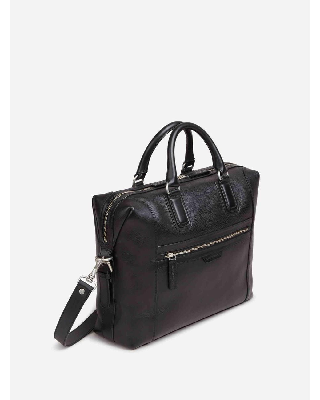 Officine Creative Black Jules 007 Briefcase for men