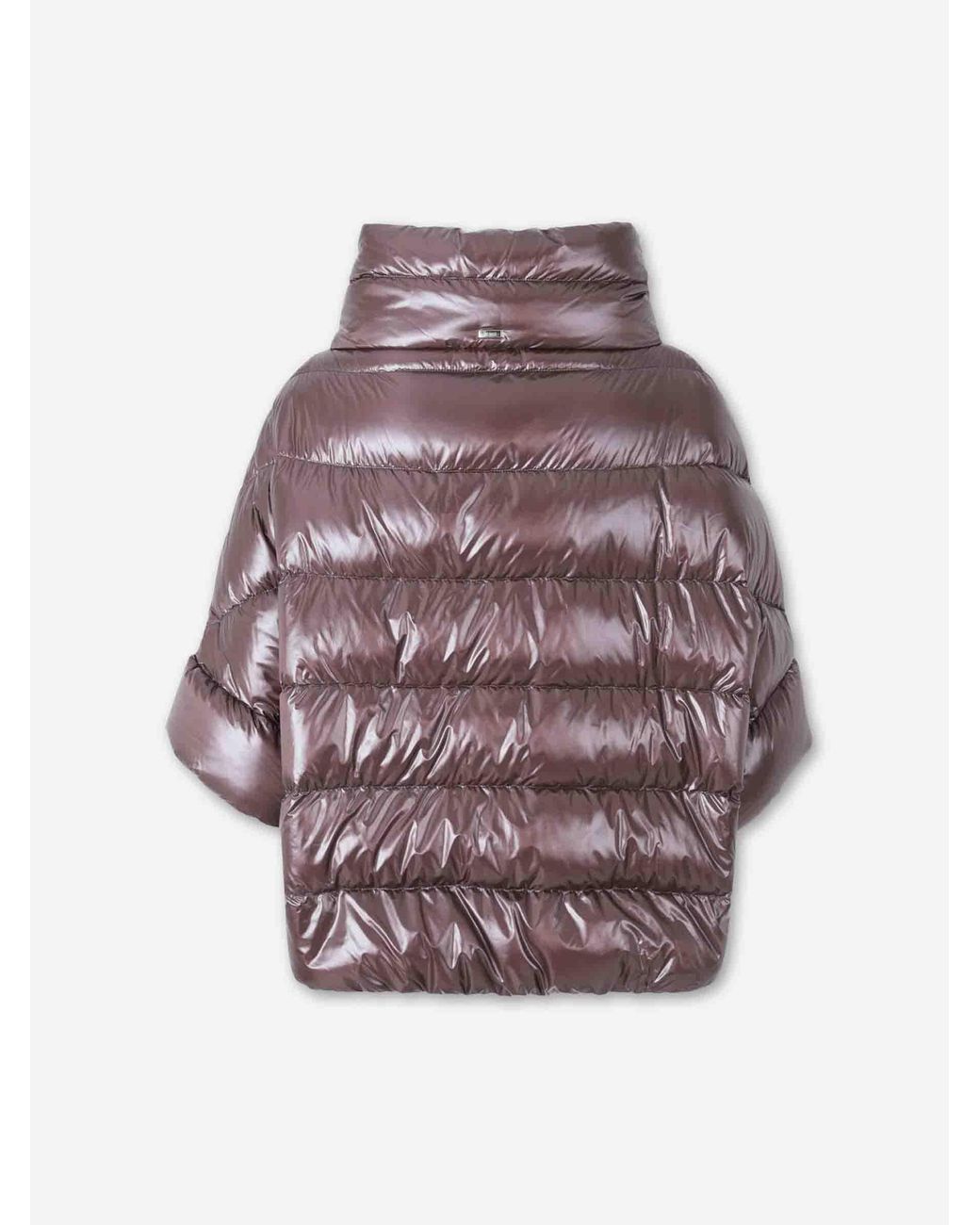 Herno Purple Short-Sleeve Down Jacket