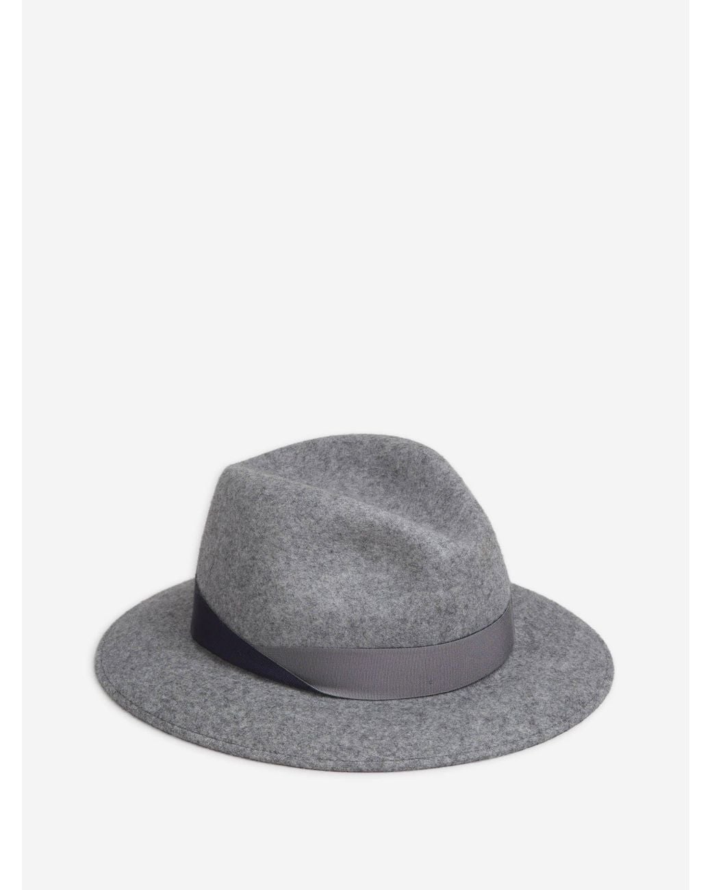 Borsalino Gray Wool Hat for men