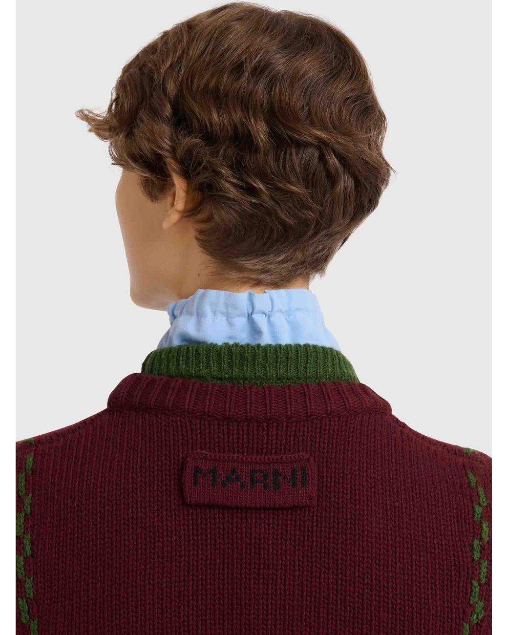Marni Multicolor Intarsia Knit Vest