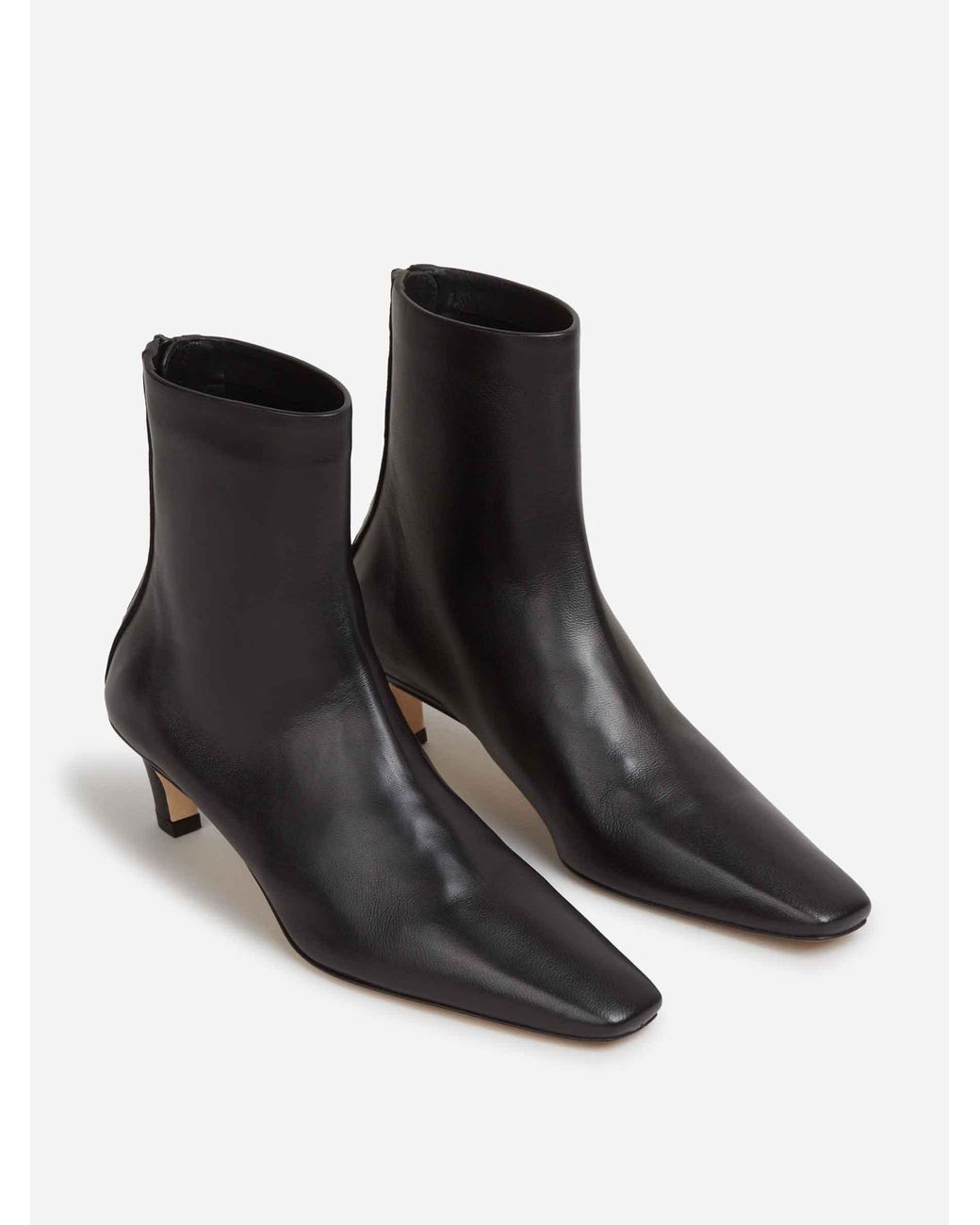 Totême White Leather Heeled Ankle Boots