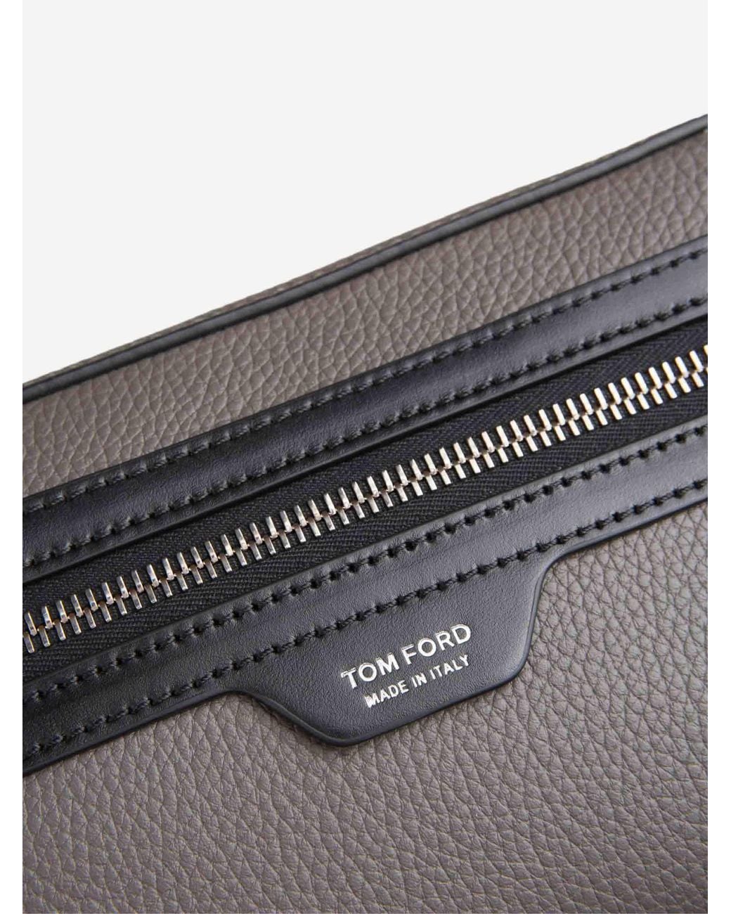Tom Ford White Leather Toiletry Bag for men