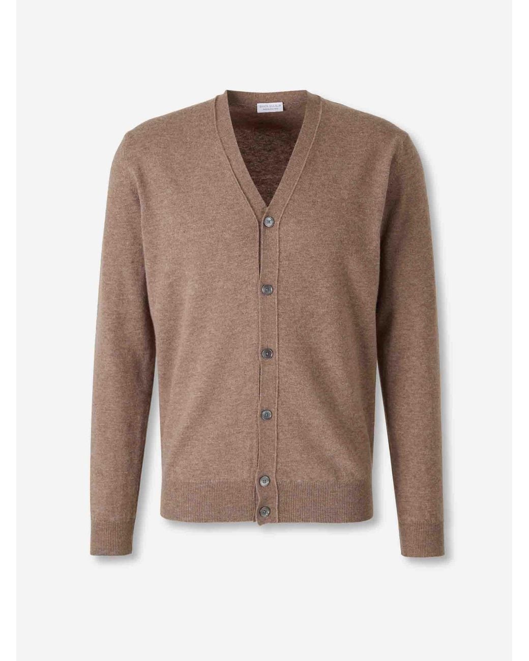 Santa Eulalia Brown Wool Knit Cardigan for men