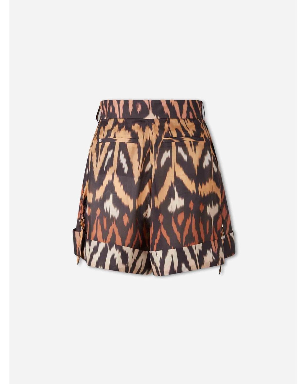 Zimmermann White Wide Leg Printed Shorts