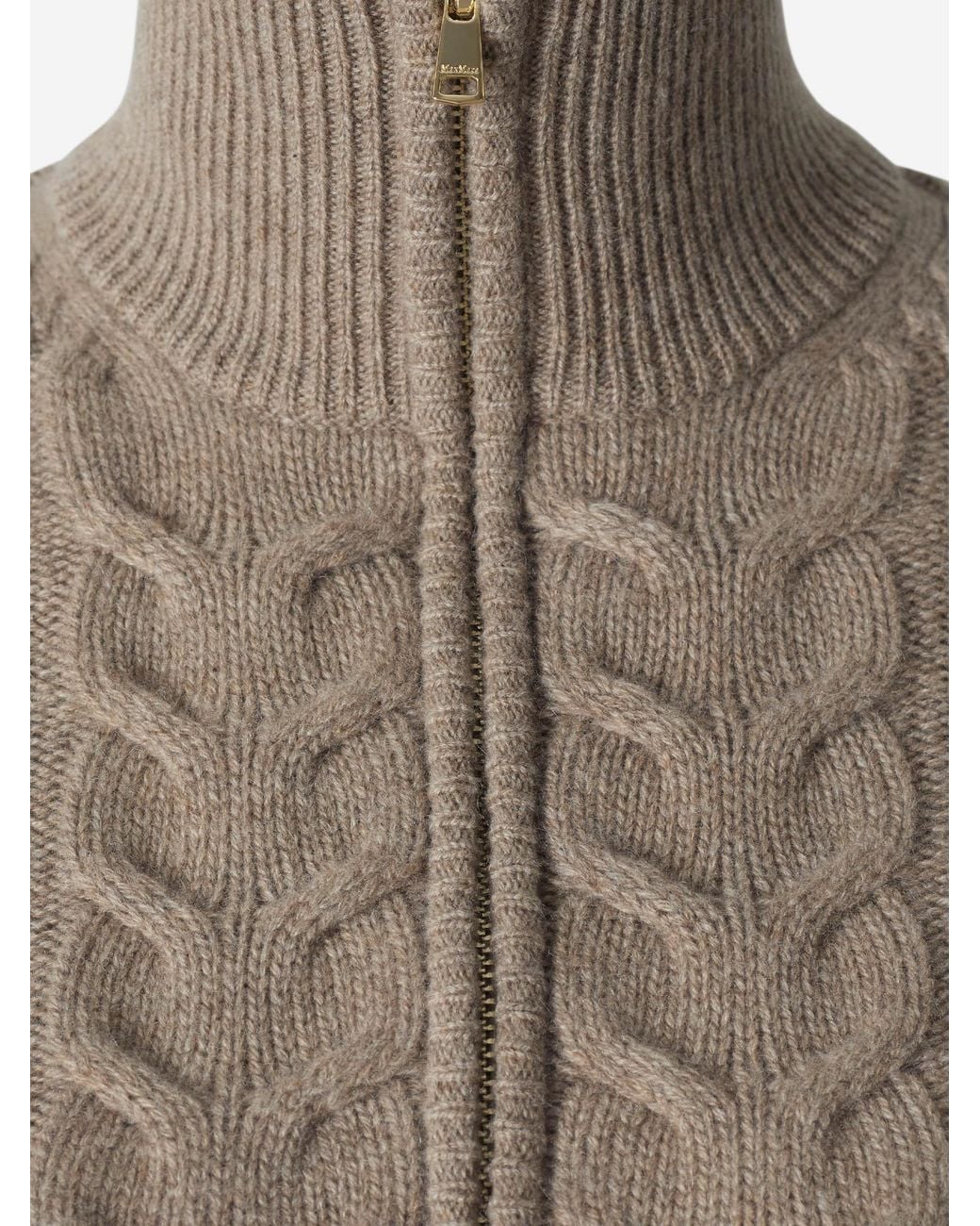 Max Mara Natural Cashmere Cable Knit Jersey