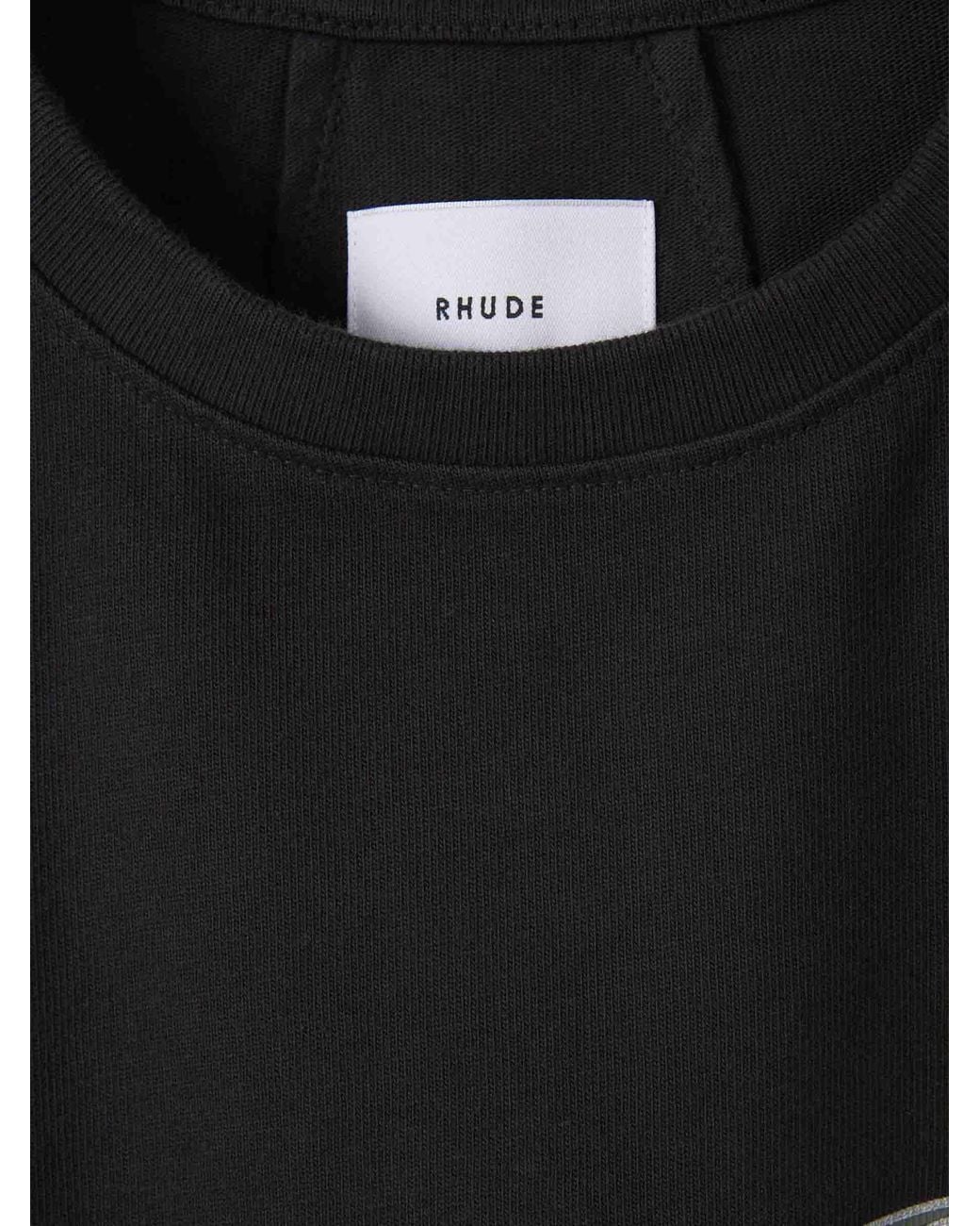Rhude Black Safari Crest T-Shirt for men
