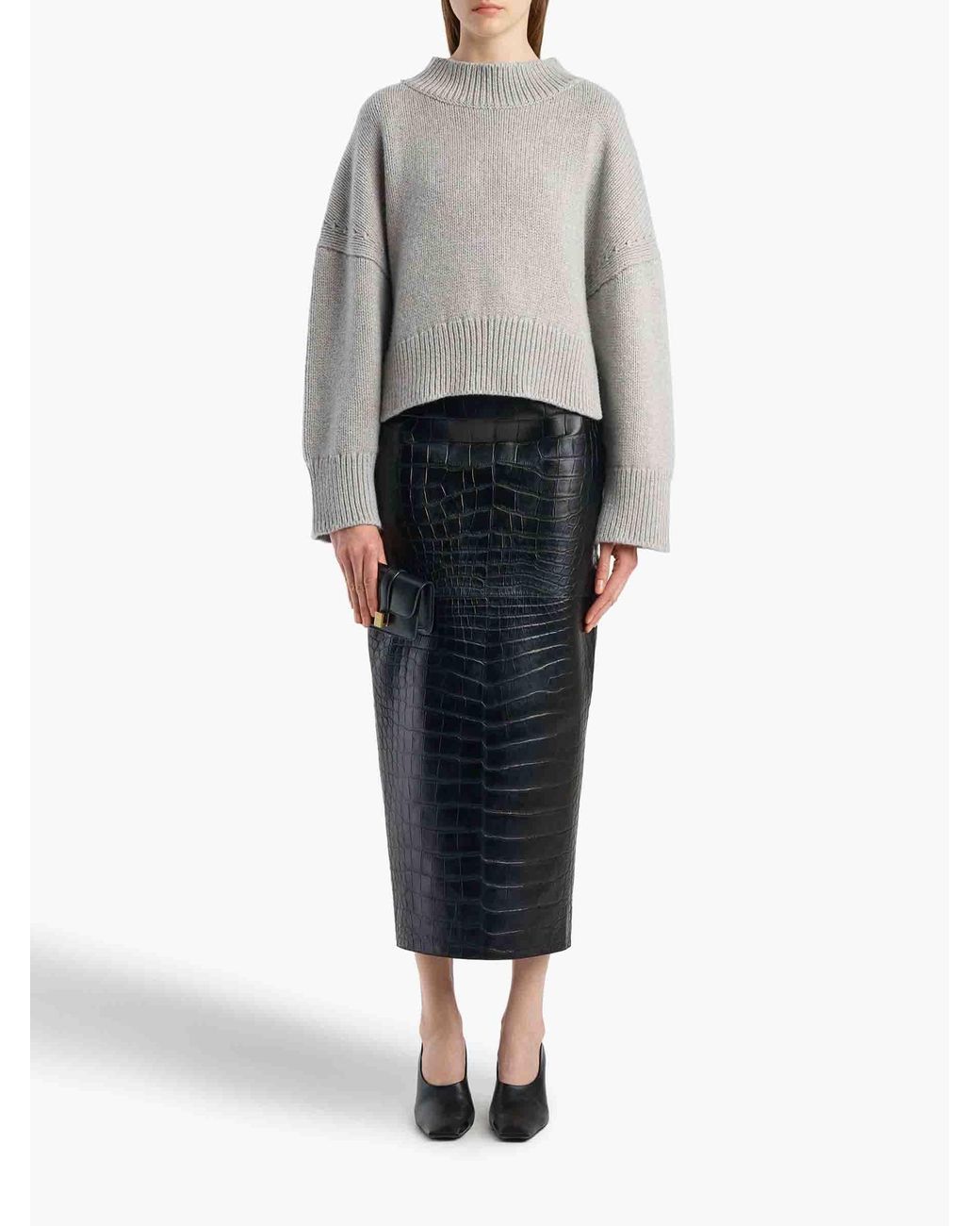 Khaite White Phelps Cashmere Sweater