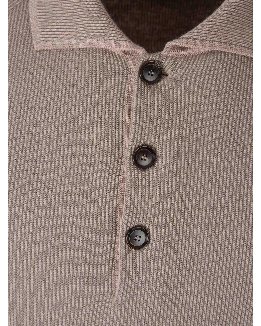 Brioni Gray Fine Polo Neck Sweater for men