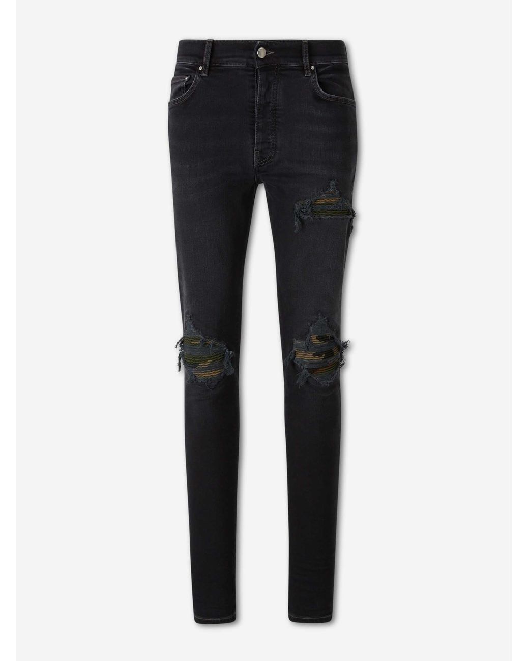 Amiri Blue Ripped Skinny Jeans for men