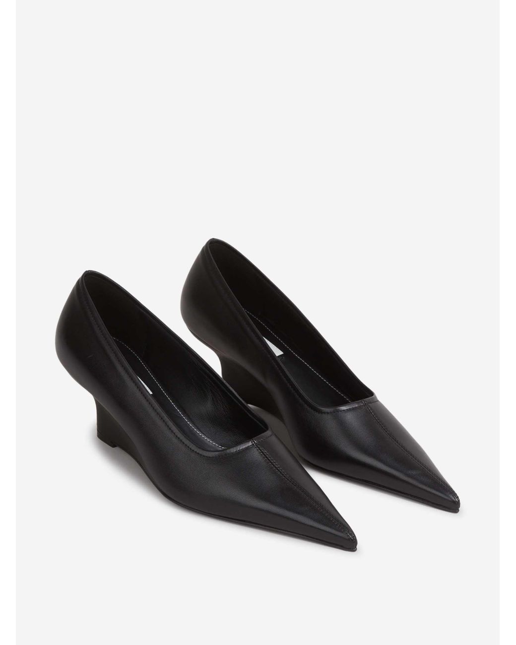 Totême  Black Wedge Shoes Leather